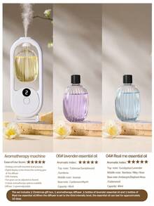 1 pieza Difusor de aroma automático y difusor de aceites esenciales, ambientador eléctrico para el hogar, montado en la pared/sobre la mesa, con luz nocturna de color, 5 modos de funcionamiento, adecuado para dormitorio, oficina, habitación de mascotas, decoración del hogar, eliminación de olores en el baño, gran regalo para mujeres. 6 aceites esenciales con fragancias disponibles (p. ej. lavanda, jazmín, Shangri-La, lirio, gardenia, etc.) - Blanco - Ver 29