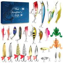 Christmas Calendar Countdown To Christmas- 24- Day Fishing Bait Set Suitable For Fisher Adult Men And Teen Boys - Multicolor - View 1