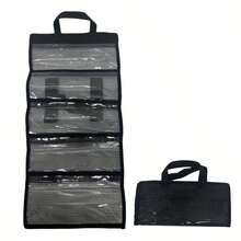 Large Capacity Transparent PVC Fishing Tackle Bag - Portable & Durable, Suitable For Storing Baits And Accessories - Black - View 3