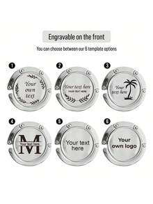 Juego de ganchos para billetera con grabado personalizado, perchero plegable personalizado para bolsos y escritorio, regalo para mujer, favor de boda para invitados - Multicolor - Ver 3