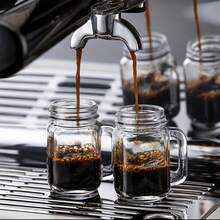 6/12pcs Mini Handled Cups, Espresso Glass Cups, Portable Espresso And Camping Glass Bottles - Mini Coffee Bottles With Small Handles, Glass With Lids, High-Quality Ins Style, Spice Jars/Condiment Bottles - Multicolor - View 6