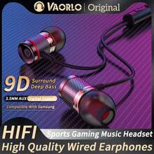 VAORLO 9D High-Fidelity Deep Bass Earphones, 3.5mm AUX/Type-C Interface, Built-In DAC Digital Chip, 7.1 Surround Stereo, In-Ear Wired Headphones With High-Definition Microphone, Lossless Music, Sports & Gaming Earbuds, Compatible With Samsung & Android - Multicolor - View 2
