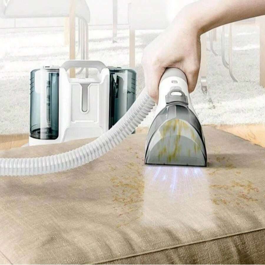 Carpet Cleaner Machine, Upholstery Portable StainRemover, Ordor & Stain & Spot Removr, Perfect For Pet Hair, Carpet, Area Rugs, Car And Coches, Strong Suction, White