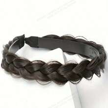1pc Women's Elegant And Fashionable Fishbone Braided Headband, Simple Non-Slip Solid Color Hair Accessory, Ideal Choice For Parties And Festive Vacations In Spring And Summer, Wig Accessories - Multicolor - View 7