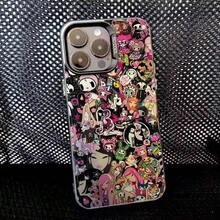 Japan T-Tokidokis Phone Case For  16,15,14,13,12,11,8,7,Pro,Max,Plus,Mini,XS,SE Anti Fall Black Matte Hard.Christmas Accessories..Holiday Phone Accessories. Cover 17 Pro Max 14 Cases Fundas Pink Phone Case Y2k Phone Case Family Bear Phone Case Gifts For Men 17 Pro Case S25 Ultra Case For 17 Pro Max Gifts For Women Fall Funda Para Pink Christmas Anime Mobile Phone Case - Z6 - Xem 3