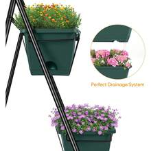 Grow More In Less Space! 3-Tier Vertical Garden Planter, Raised Bed With Drainage & Tray, Perfect For Herbs On Patio & Balcony - Green - View 2
