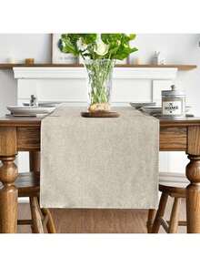 Khăn trải bàn màu nâu nhạt - Polyester có thể giặt được, hình chữ nhật, trang trí theo mùa thu cho nhà bếp và bàn ăn, lý tưởng cho các buổi họp mặt gia đình, khăn trải bàn đa năng thẩm mỹ thiết yếu của mùa thu, trang trí bàn ăn - Nâu nhạt - Xem 7