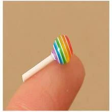 55pcs/44pcs/33pcs/22pcs/11pcs Miniature Lollipop Models, Realistic Mini Food Toys, 3D Colorful Decorative Candy, Handmade DIY Hair Accessories, Mini Lollipops, Dollhouse Mini Realistic Lollipop Models, Miniature Food Toys Scenery Props, Dollhouse Miniature Kitchen Food Toy Models