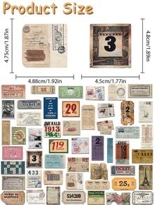 50 adesivos de vinil com design retrô para celular, laptop, scrapbook, mala, guitarra, faça você mesmo, grafite, estéticos, presentes criativos.