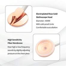 Estetoscopio médico profesional para cardiología (corazón, pulmones y cardiología). Estetoscopio de una sola campana para estudiantes de enfermería y veterinarios. - Blanco - Ver 4