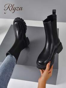 2025年秋冬风格秋季服装：女士时尚靴子、时尚搭配裤 - 黑色 - 查看 1