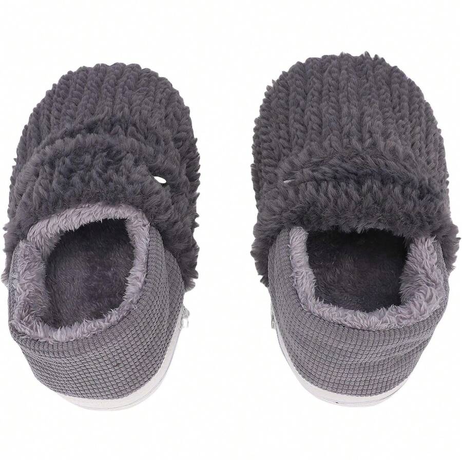 Zapatillas con Calefacción USB para Hombres y Mujeres, Calentadores de Pies de Invierno de Felpa con Control de Temperatura de 5 Niveles, Comodidad Interior y Exterior Lavable (1) - Gris - Ver 1