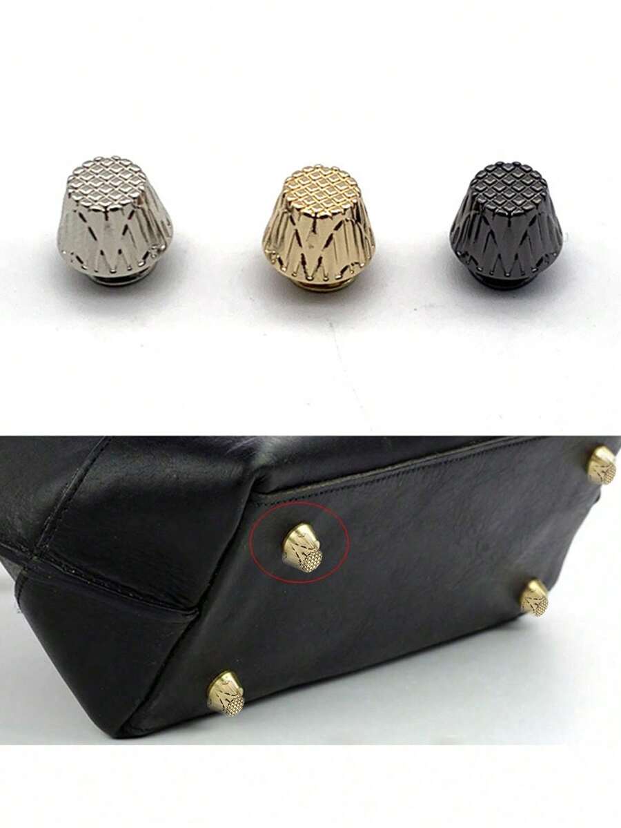 12mm DIY扣铆钉螺丝桶形圆顶螺栓平头螺丝，桶钉圆弧螺丝装饰包包五金手提包底部钉行李箱配件，橙色皮革防磨损钉扣，朋克金属钉布扣，行李箱、手工艺品、服装、包包、鞋子，手工艺爱好者必备 - 彩色 - 查看 1