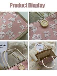 Charming Highland Cow Theme Printed Tote Bag,Multi-Functional Handbag, Linen Tote Bag,Large Capacity Handbag, Portable Shopping Bag,Suitable For School, University, Work, Business, Commuting, Outdoor, Travel, Holidays,Travel Bag Essential,Gifts For Family, Friends, And Colleagues - Multicolor - View 9