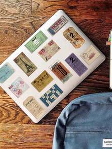 50 adesivos de vinil com design retrô para celular, laptop, scrapbook, mala, guitarra, faça você mesmo, grafite, estéticos, presentes criativos.