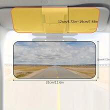 1PC Adjustable Dual-Use Car Sun Visor, Durable ABS Material, Anti-Glare And High Beam Protection, Day/Night Dual-Use, Easy To Install, Suitable For Most Car Models - 1個可折疊汽車遮陽板 - 查看 4