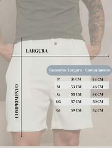 Men's Tailored Bermuda Shorts Kit, Preppy, Casual, Elegant - 白沙 - 查看 6