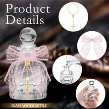 Bộ 24 chai nước thánh Công giáo, quà tặng rửa tội số lượng lớn thích hợp để tặng khách. Người Công giáo nhận được 6 chai nước thủy tinh, kèm theo 6 vòng tay thánh giá vàng, 6 túi vải organza trong suốt và 6 dải ruy băng, làm quà tặng cho đám cưới và lễ rửa tội tại nhà thờ (nơ ren, màu trắng). - Nhiều màu - Xem 10