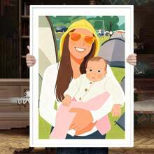 Flat Portrait, Custom Illustration, Personalized Photo, Photo Illustration, Personalized Portrait, Gift For Boyfriend, Gift For Girlfriend