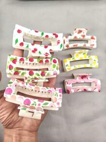 1 Stück/2 Stück/3 Stück Minimalistische hochwertige elegante quadratische Kunststoff Haarklammern für Damen, vielseitig für den täglichen Gebrauch und die Verwendung unter der Dusche, Winterhaaraccessoires, modische Haarspangen