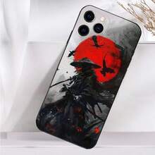 Custodia per telefono in silicone morbido compatibile con 16, 15, 14, 13, 12, 11 Plus, Pro Max, XS, X, XR, SE, Mini, 8, 7, con motivo Bushido dell'arte samurai, compatibile anche con 17 Pro Max, 17 Pro, 17 - Z6 - Visualizzare 4