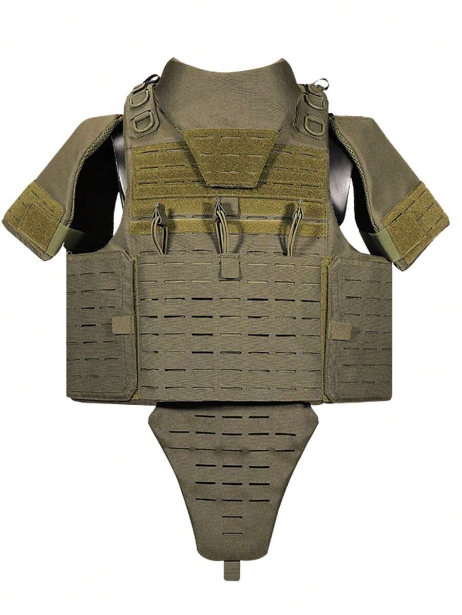 VAV YAKEDA Quick Release 500D Nylon Full Body Tactical Vest Plate Carrier Vest - Green - View 1