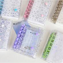 A7 Size Portable Transparent Loose-Leaf Binder, Transparent Sticker Book, Photo Storage Sleeves, Photo Album, Budget Planner, Diary, Notebook, Office Supplies - Decorative Card Holder - View 1