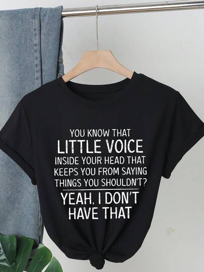 Plus Size Women's Simple Solid Color Round Neck Short Sleeve T-Shirt, Whisper Print, Casual Wear For Spring/Summer