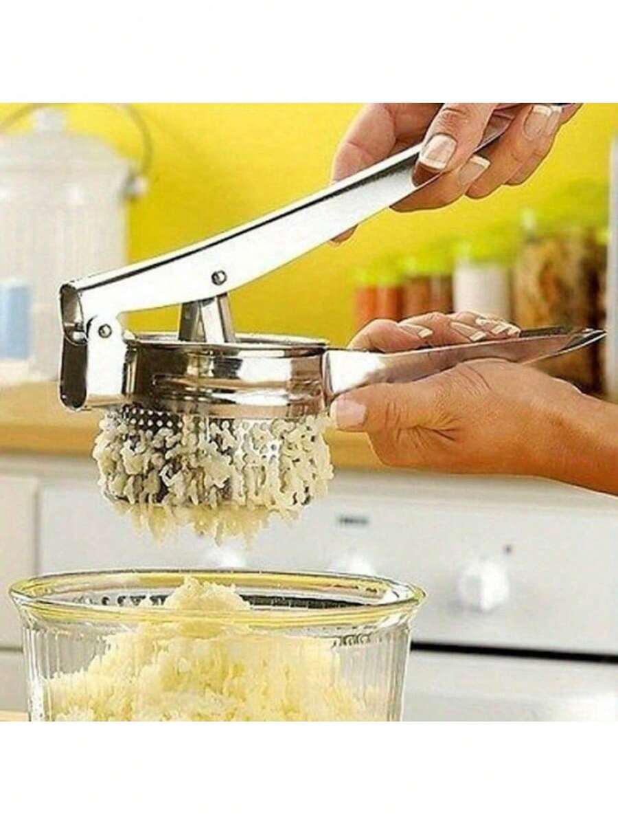 Stainless Steel Potato Presser Vegetable Juicer Masher Kitchen Cooking Tool Fruit Ricer Utensil - Silver - View 1