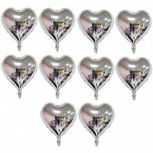 5/10pcs 18inch Heart Love Mylar Balloons, Heart Shaped Helium Foil Balloons Happy Anniversary Engagement Wedding Bridal Valentine's Day Birthday Party Decoration Theme Party Supplies - Multicolor - View 25