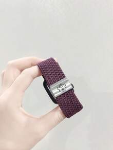 1pc Nylon Watch Band Compatible With 38/40/41/42/44/45/49/46mm Ultra/11/10/9/SE/8/7/6/5/4/3/2/1 - Burgundy - View 3