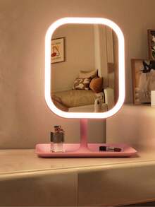LED Lighted Makeup Mirror, 3 Color Lighting Modes (Battery Capacity: 320mAh) - Touch Control Lighted Makeup Mirror With Portable Stand - Rechargeable Foldable Vanity Mirror, Suitable For Travel, Dressing Table, Bedroom, Bathroom - Christmas, Birthday, Valentine's Day Gift For Women, Teens, Makeup Enthusiasts, Affordable Price, Can Be Used As Christmas Gift, Cosmetics, Makeup Tools, Etc. - Multicolor - View 14