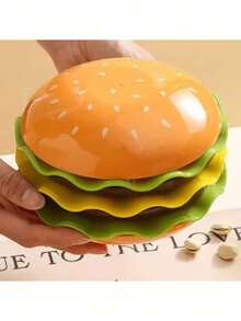 Stackable Hamburger Plate Set, Mini Hamburger Serving Plates, Premium Barbecue Rack, Funny Sauce Containers, Tabletop Decor - Multicolor - View 4