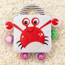 1pc Cartoon 3D Cloth Book Handheld Toy, With Built-In Sound Paper Box & Bells, Cute Animal Shaped 3D Bells Cloth Book Early Education Toy, Suitable As Newborn Baby Gift