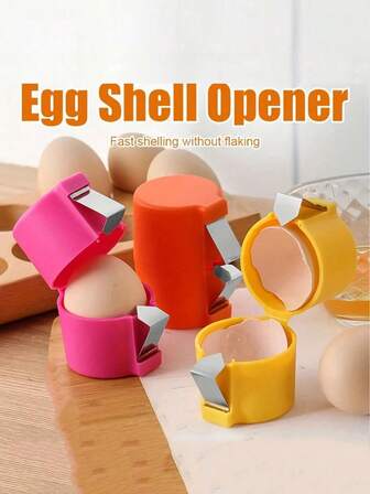 Egg Shell Opener, Egg Peeler Tool For Eggs, Stainless Steel Eggshell Opener, Egg Topper Cutter Tool, Egg Cracker For Raw Eggs, Convenient Breakfast Supplies, Family Dinner Supplies, Party Supplies
