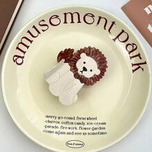 1 pièce Pince à cheveux unique thème crème glacée couleur dopamine, accessoire pour cheveux en acétate, design mignon d'animal de dessin animé (panda, pingouin, canard, chat, lion, requin). Pince à cheveux pour femmes - Multicolore - Voir 14