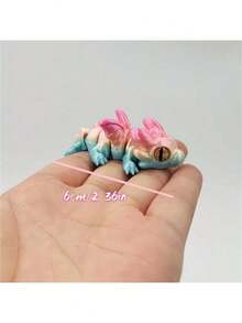 1/3/6/9pcs 3D Printed Movable Joint Dragon Model - Gem Eyes - Super Cool Model Toy - Home Decor - Office Desk Ornament - Birthday Gift - Christmas Gift - Easter Gift - Perfect Gift, 1pc Cute 3D Printed Small Movable Joint Dragon Novelty Toy, 3D Printed Animal Figurine, Suitable As Party Favors, Home Decor, Ideal Birthday Gift For Friends And Family, Holiday Party Giveaways, For Ages 14+ , [Varying Depth Of Colors] - Multicolor - View 7