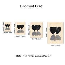 1 pièce/set Œuvre murale minimaliste en forme de cœur noir, Impression d'un couple amoureux, Affiche romantique neutre, Impression moderne en noir et beige pour galerie, Impression d'amour pour la Saint-Valentin, Impression romantique pour la chambre à coucher, Décoration de maison, Décoration murale, Sans cadre - Multicolore - Voir 7