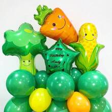 3/4/8Pcs Fruits Vegetables Balloons, Fruit Birthday Party Giant Vegetable Fruits Reusable Helium Balloons, Different Shape Foil Balloons For Party Gathering Birthday Baby Shower.Wedding. Kids Gift - Multicolor - View 10