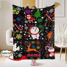 A Custom-Made Christmas-Style Flannel Blanket, Custom-Made Couple And Family Photos, Personal Art Photos Or Custom Pet Photos And Text Are Perfect Gifts For Father's Day, Mother's Day Or Pet Lovers - Full Pattern Customization - View 1