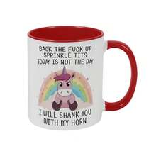 Taza de cerámica de 325 ml con motivo de pavo - Rojo - Ver 6