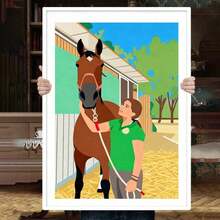 Custom Illustration, Personalized Flat Photo, Photo Illustration, Personalized Portrait, Boyfriend Gift, Girlfriend Gift, Wall Decor - Multicolor - View 7