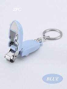 1个/2个装便携式迷你可折叠指甲钳钥匙扣，可变形指甲剪，带钥匙链的指甲修剪器，适合送给男朋友/女朋友的情人节礼物、圣诞节礼物