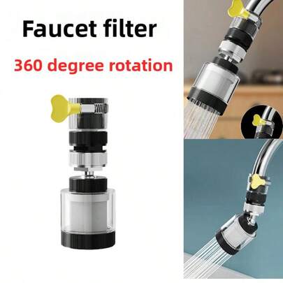 Hoogrendements waterkraanfilter - Nauwkeurige meerlaagse filtratie voor dagelijks watergebruik. Geen ingewikkelde installatie nodig, past gemakkelijk op de meeste kranen en biedt extra zekerheid voor watergebruik thuis. Deze kraanfilter maakt gebruik van meerlaagse composietfiltratietechnologie om elke druppel water grondig te zuiveren.