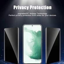 DO AS YOU WISH 3 قطع من غشاء واقي للخصوصية لهاتف Galaxy S25/S24، يحمي الخصوصية، تكنولوجيا جديدة لا تؤثر على القفل بالبصمة، يمنع الخدوش والبلى، أساسيات حماية الشاشة، مناسب للاستخدام اليومي في المكتب والمنزل، واقي شاشة الهاتف، ملحقات الهاتف، واقي الخصوصية، مقاوم للماء والصدمات ومقاوم للخدش - فيلم الخصوصية - مشاهدة 5