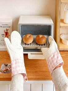 Guantes resistentes al calor a cuadros y guantes antideslizantes - Manoplas de horno de cocina, manoplas de horno y agarraderas a cuadros navideños, guantes de cocina de silicona gruesos, para uso en el baño - Regalo festivo para Navidad, Halloween, Pascua, Acción de Gracias, Artículos esenciales de cocina, Utensilios de cocina decorativos, Material sin polvo, Artículos esenciales para el hogar, Diseño festivo, Artículos esenciales para el hogar - Multicolor - Ver 8