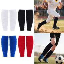 1 双加长足球/橄榄球护腿套，及膝压缩腿套，适合户外运动，手工褶皱
