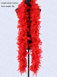 Colorful Feather Scarf, DIY Party Decoration Accessory, Soft Plush Material, Scarf Decor, Suitable For Birthday Party, Race Day, Afternoon Tea, New Year's Eve, Concert, Home Decor, Dance Wedding, Stage Performance, Carnival Costume And Accessories, Party Supplies