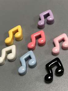 Random Mix 40Pcs Japanese Y2K Cartoon Cute White Yellow Purple Pink Rose Red Mini Musical Note Glossy Nail Art Charms Resin Decorations Diy Junk Phone Case Laptop Stationery Parts 3D Ornament Manicur Supplies - Multicolor - View 7