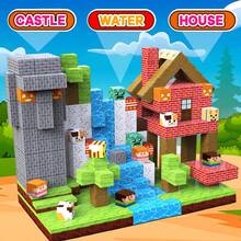Bloques de construcción magnéticos, juguetes de construcción de cubos magnéticos, bloques de construcción de castillos magnéticos, juego de bloques de construcción de juguetes para niños, juguetes magnéticos apilables, regalos de Pascua/cumpleaños para niños y niñas - Multicolor - Ver 3